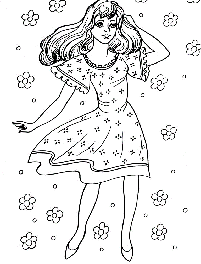 a girl coloring pages - photo #39