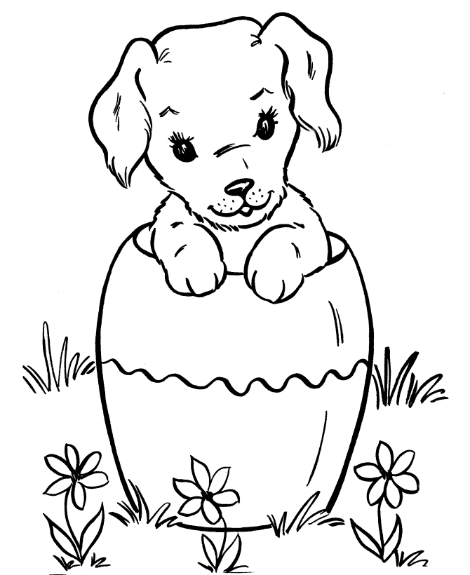 a pic of a dog coloring pages - photo #30