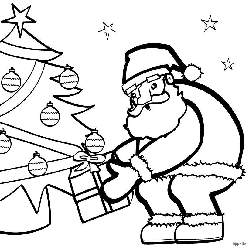 Santa Coloring Pages  2017