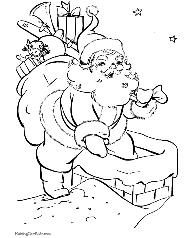 papa noel coloring pages - photo #31