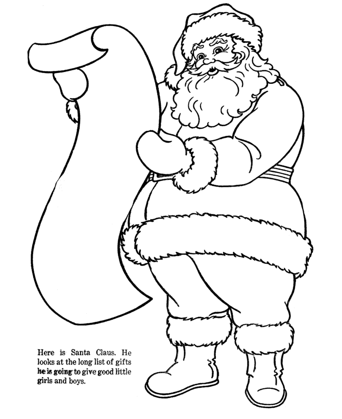 Santa Coloring Pages  2017