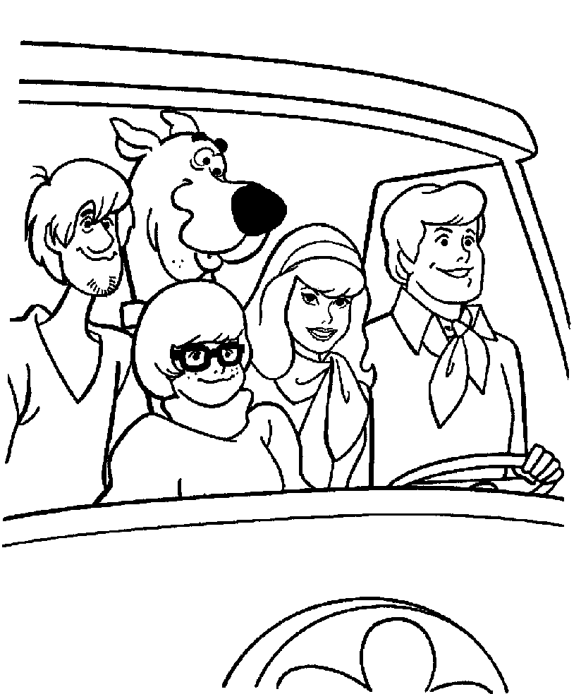 valentine scooby doo coloring pages - photo #26