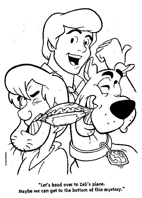 valentine scooby doo coloring pages - photo #21