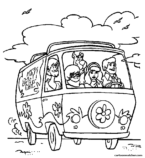 scooby doo scary ghost coloring pages - photo #25