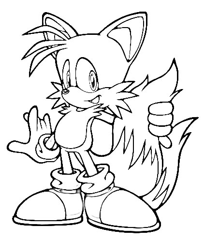 tail sonic hedgehog coloring pages - photo #4