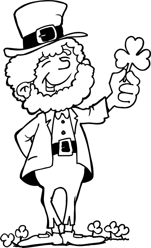 free leprechaun clipart black and white - photo #23