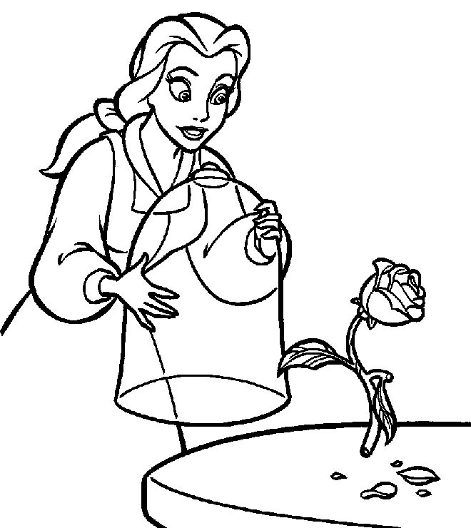 Belle Coloring Pages 2017- Dr. Odd