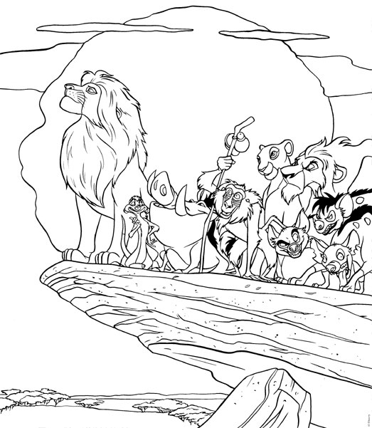 images of lion king coloring book pages - photo #19