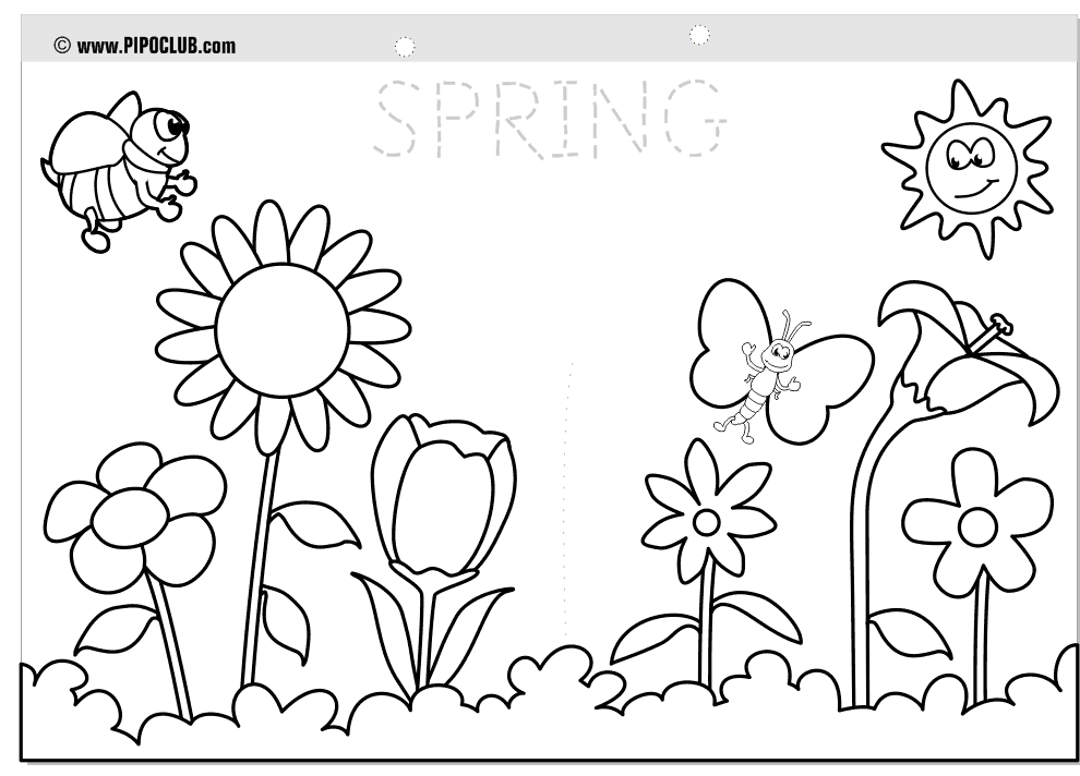 coloring spring pages - photo #20