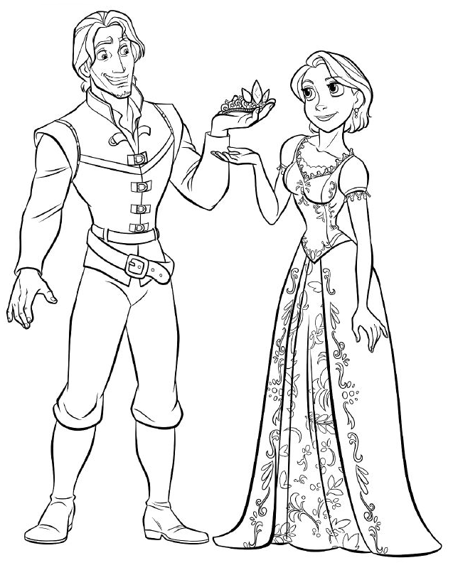 tangled coloring pages for girls - photo #43