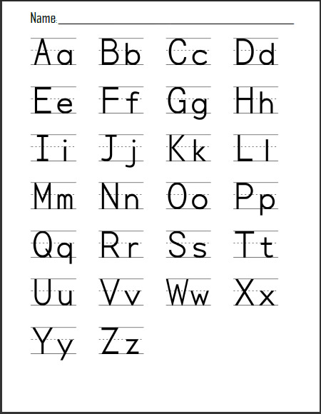 Teaching Kids How To Write Alphabet Free Printablel 7 Best Images Of