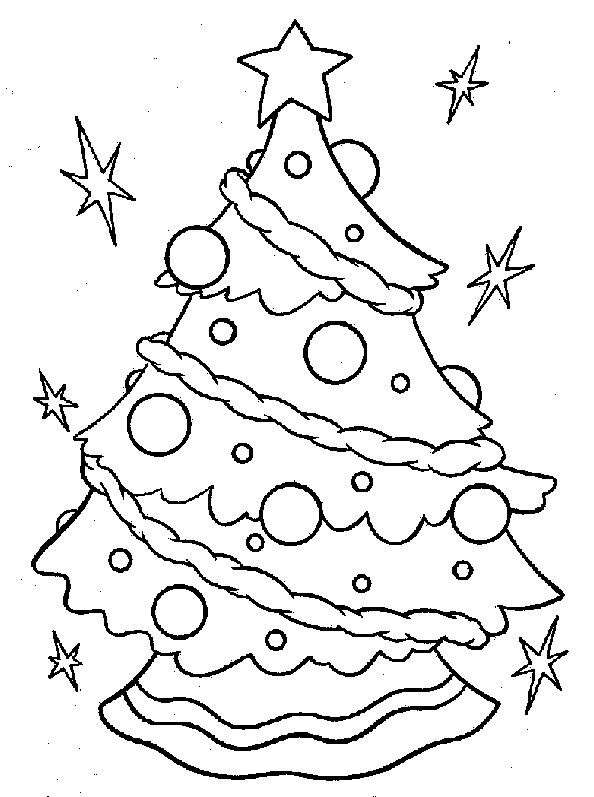 christmas coloring tree sheets sheet clipart weihnachten decorating templates malvorlagen