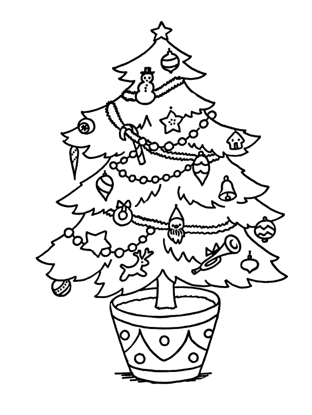 Christmas Tree Coloring Sheets 2018- Dr. Odd