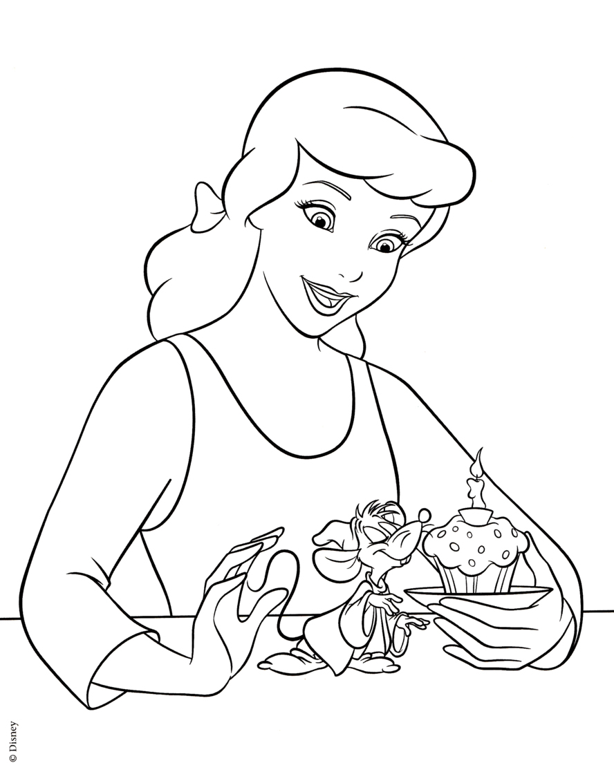 Coloring Pages for Kids Disney princess coloring pages, Cinderella