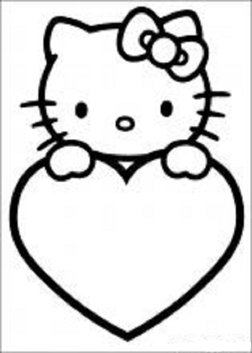 hello coloring kitty valentine para heart boyama printable colorear valentines kleurplaat desenhos pintar cute da corazones odd dr printables hart