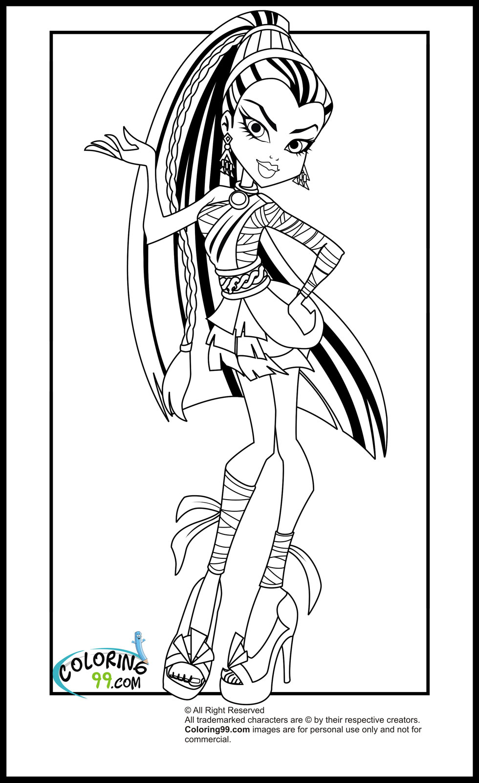 Monster High Coloring Pages 2018- Dr. Odd