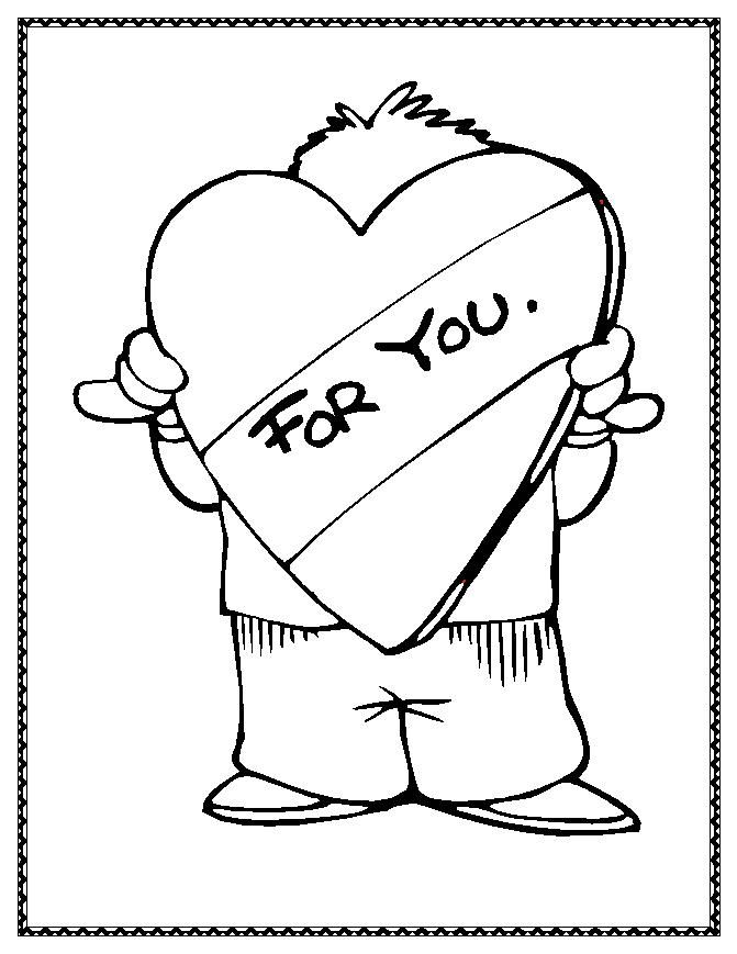 valentine's day clip art to color - photo #12
