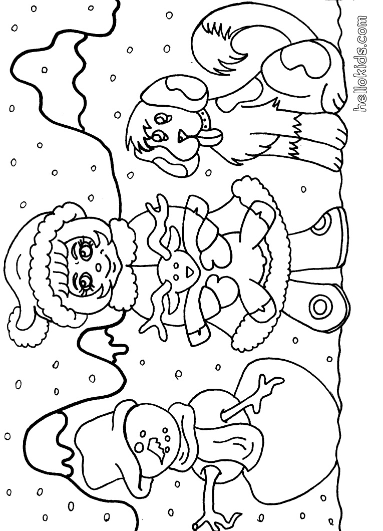 winter theme coloring pages - photo #20