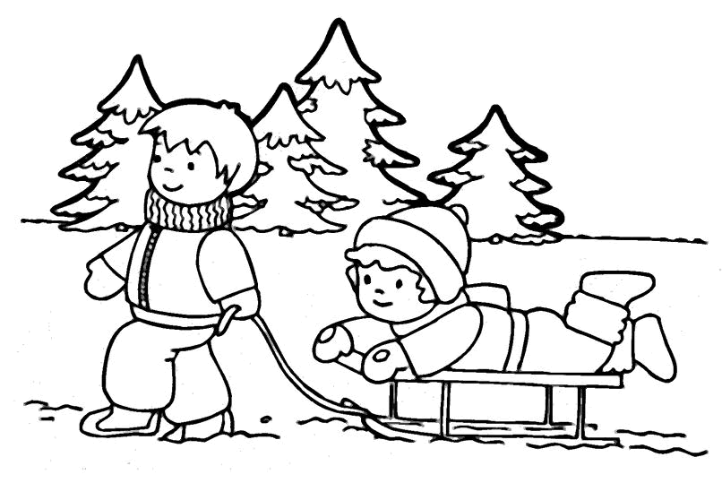 images of winter season for coloring pages - photo #13