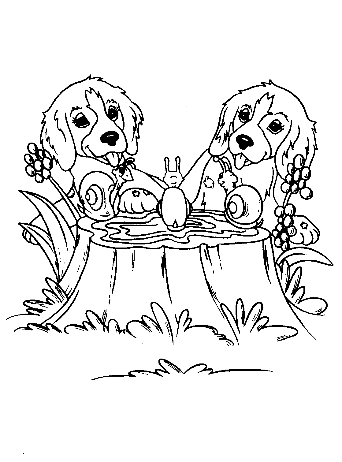 Funny Dog Coloring Page