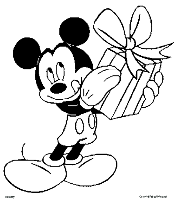 mickey mouse christmas tree coloring pages - photo #32