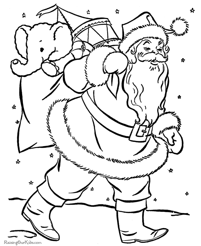 Santa Coloring Pages - 2018 Santa Coloring Pages - 2018