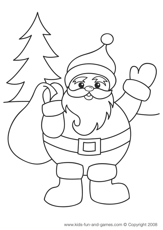 Santa Coloring Pages - 2019