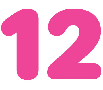 12. Цифра 12 розовая. Цифра 12 красивая. Цифра 12 цветная. Цифра 12 бело розовая.