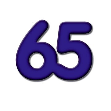65 цифра картинка