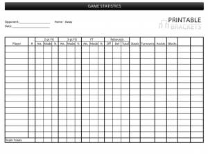 Basketball Score Sheet 2021