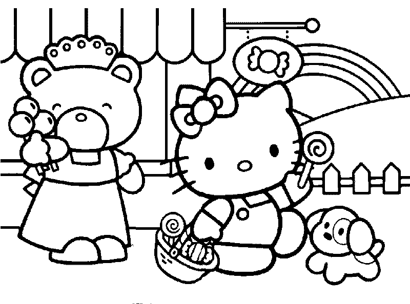 coloring pages hello kitty dr odd