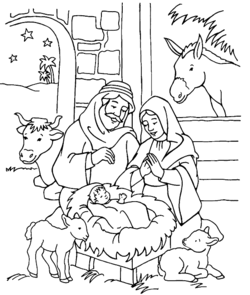 nativity coloring pages 2019